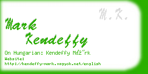 mark kendeffy business card